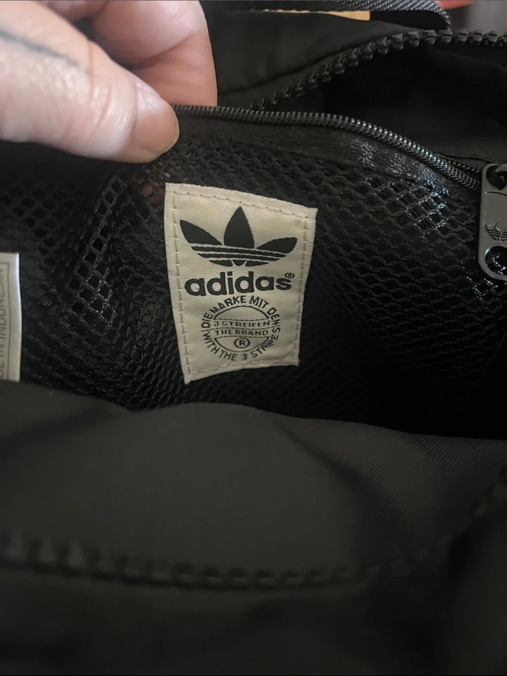 adidas Black Trefoil Mini Shoulder Bag for Men
